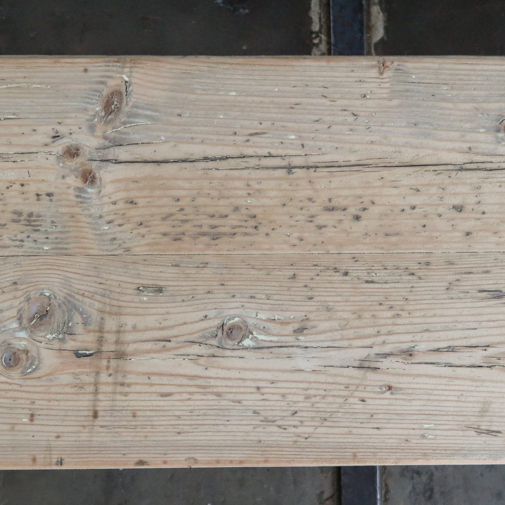 Brocante houten bankje - Afbeelding 3