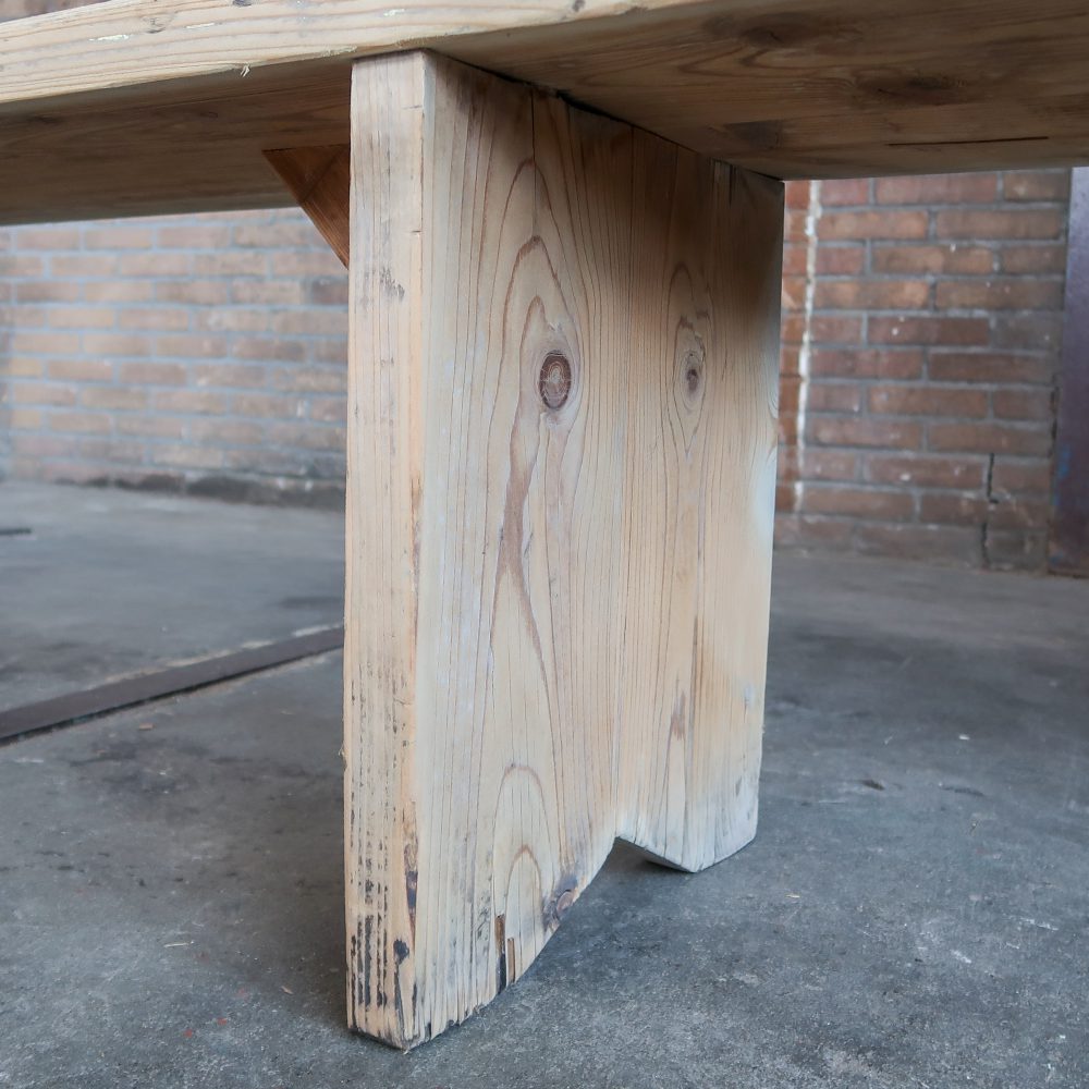 Brocante houten bankje - Afbeelding 5
