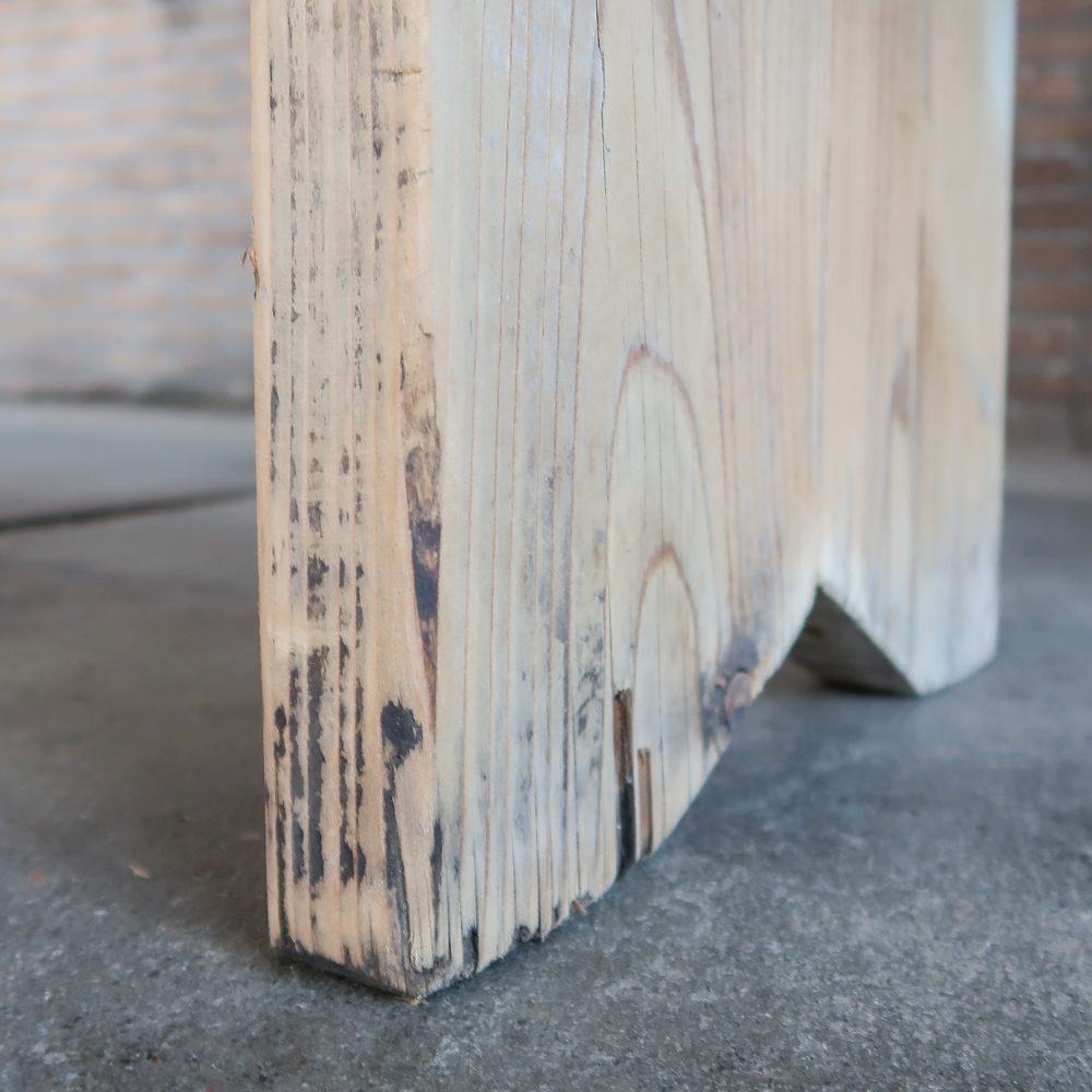 Brocante houten bankje - Afbeelding 6