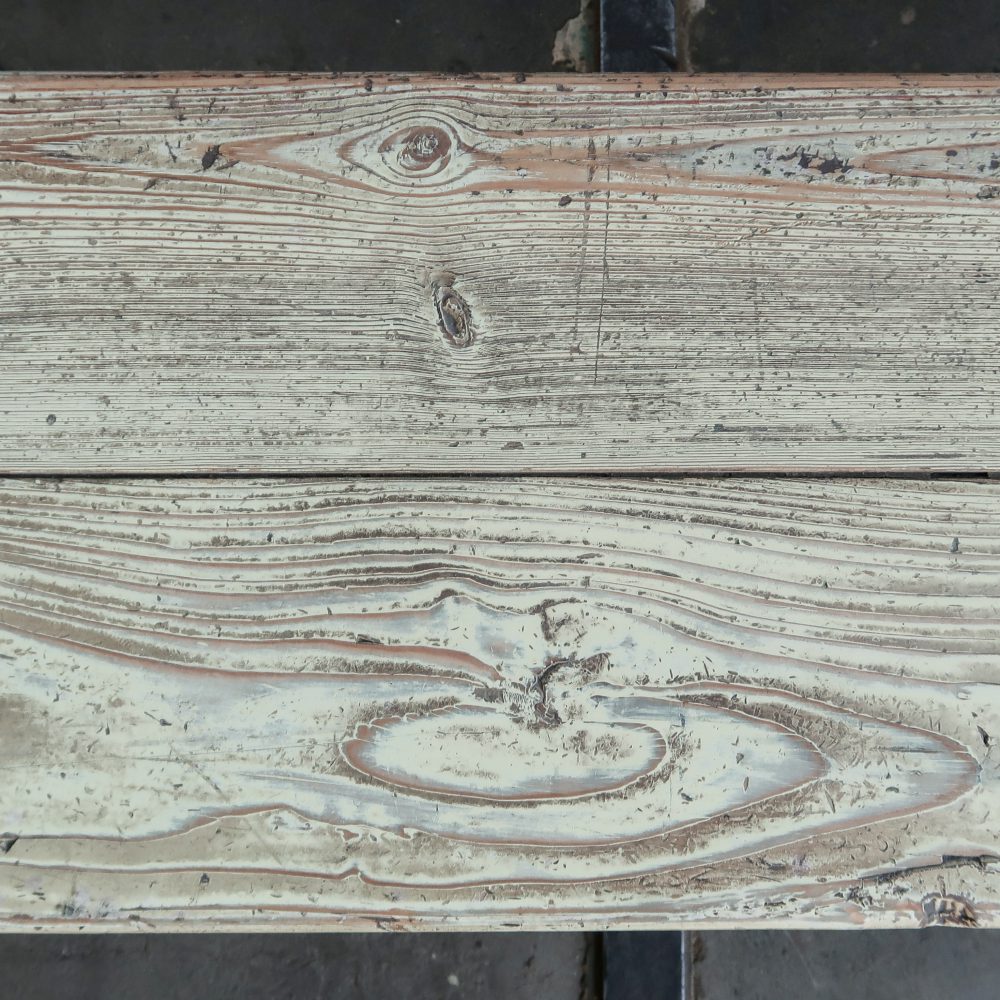 Brocante houten bankje - Afbeelding 3