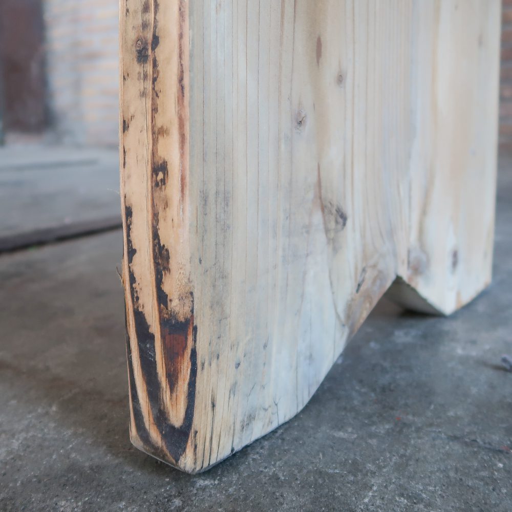 Brocante houten bankje - Afbeelding 5