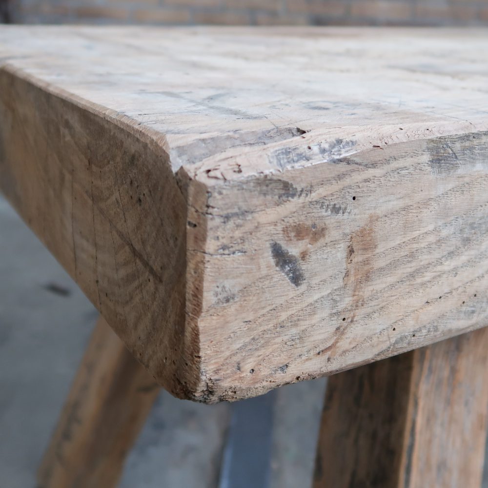 Lage houten slachttafel - Afbeelding 4