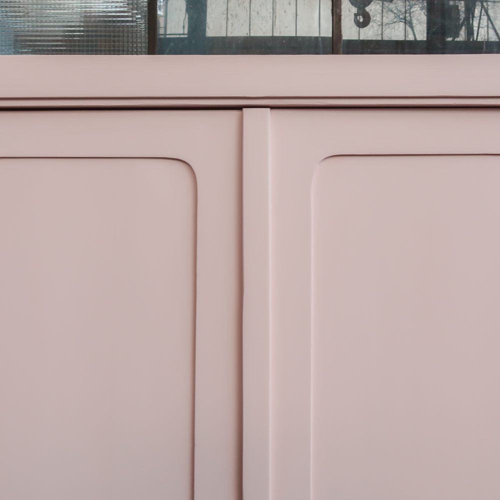 Brocante roze linnenkast - Afbeelding 4