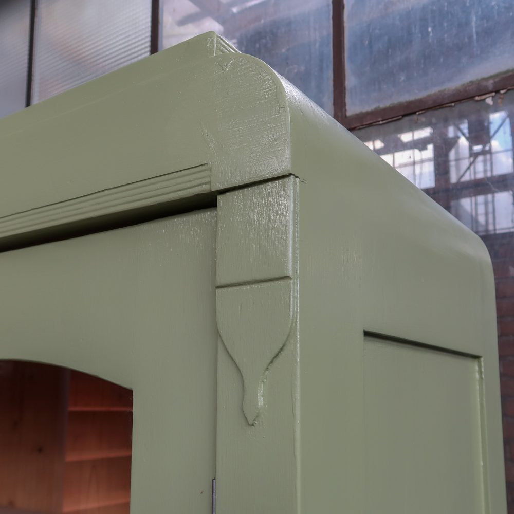 Brocante groene vitrinekast - Afbeelding 5