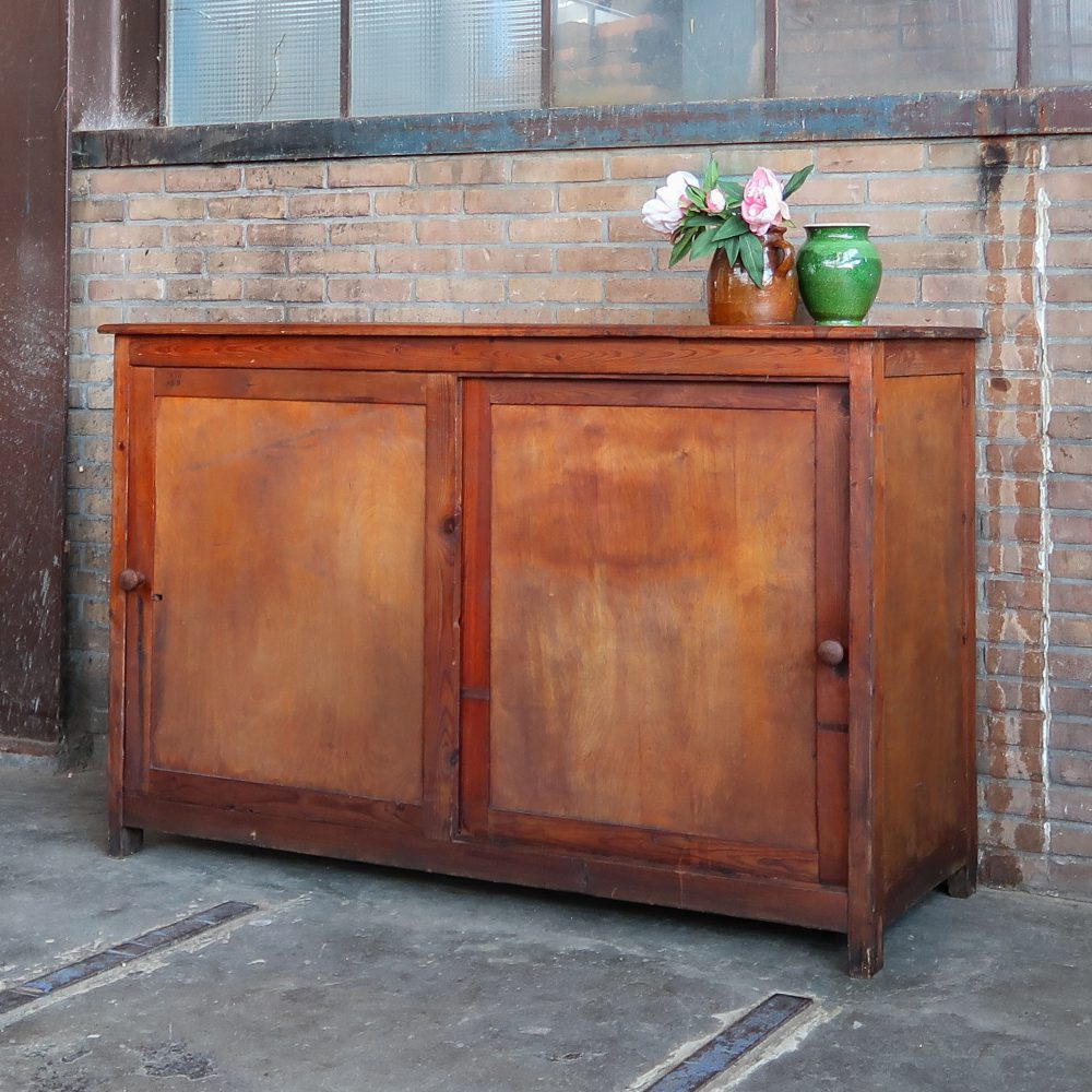 Vintage dressoir met schuifdeuren - Afbeelding 2