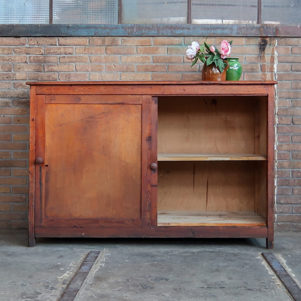 Vintage dressoir met schuifdeuren - Afbeelding 5