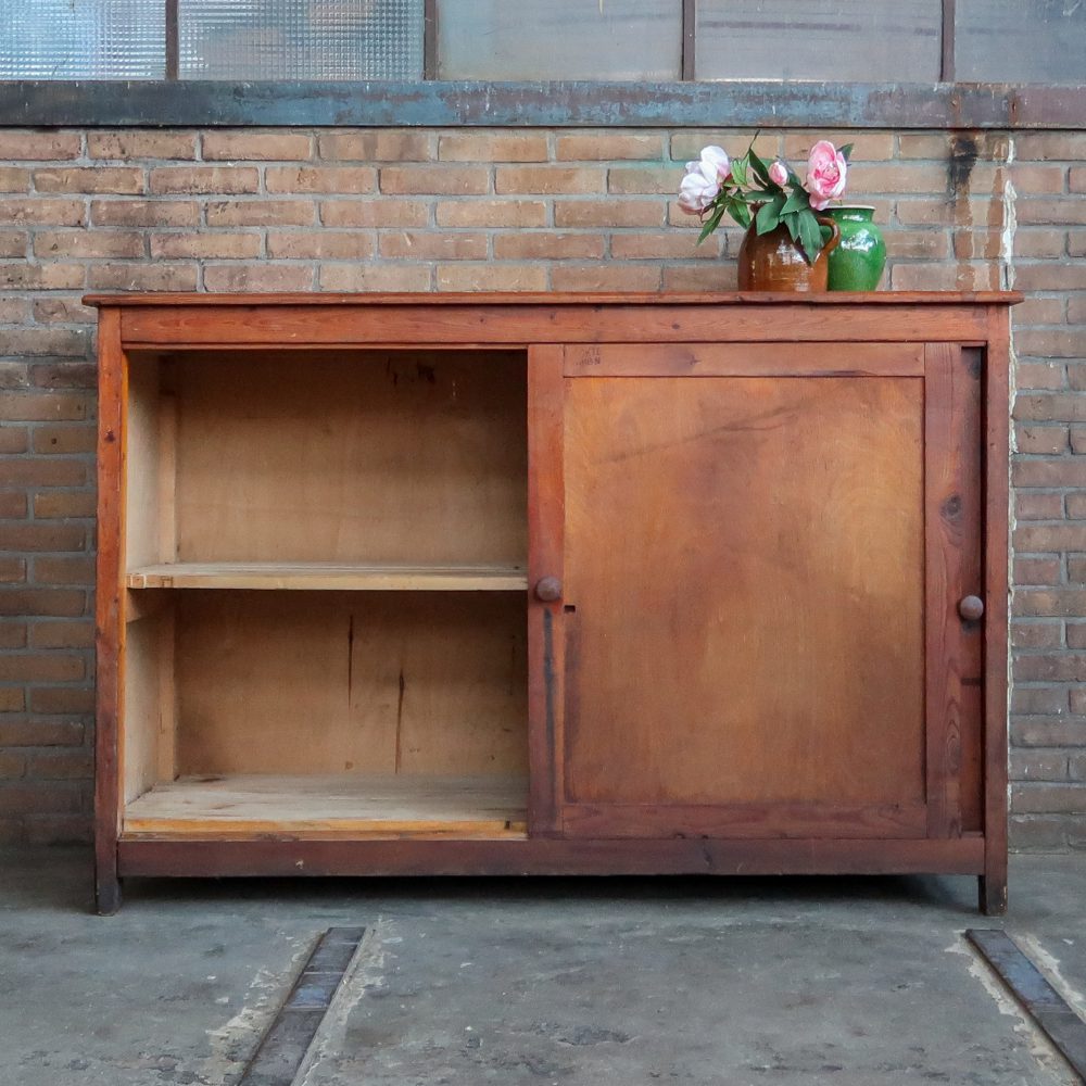 Vintage dressoir met schuifdeuren - Afbeelding 4