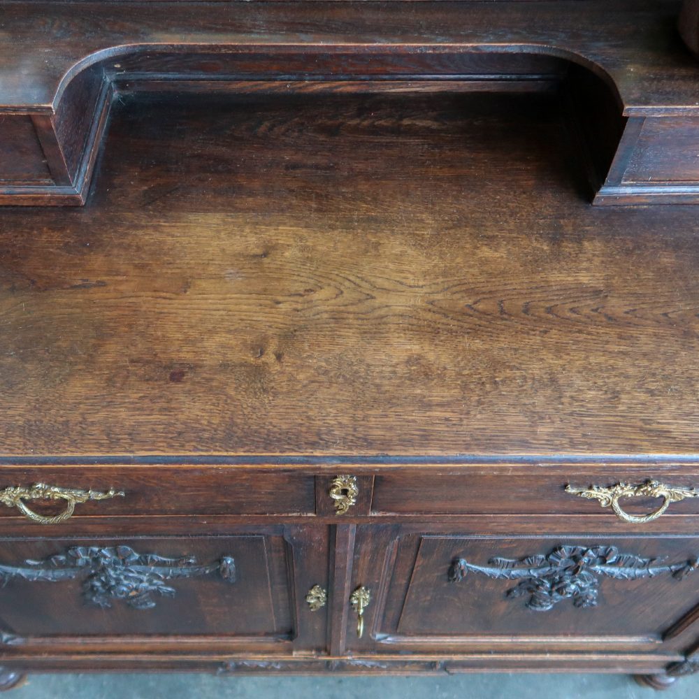 Brocante dressoir met spiegel - Afbeelding 6