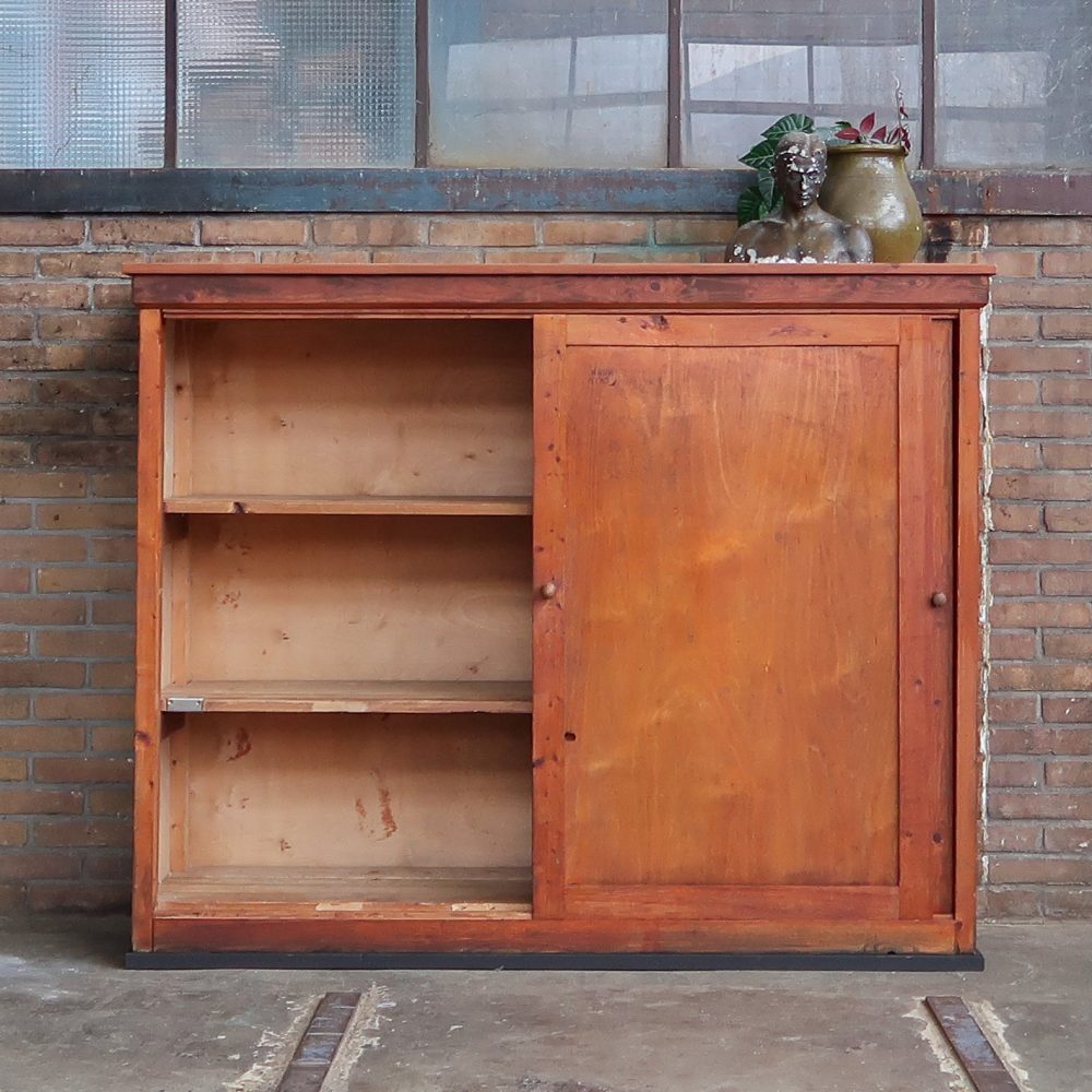 Vintage dressoir met schuifdeuren - Afbeelding 4