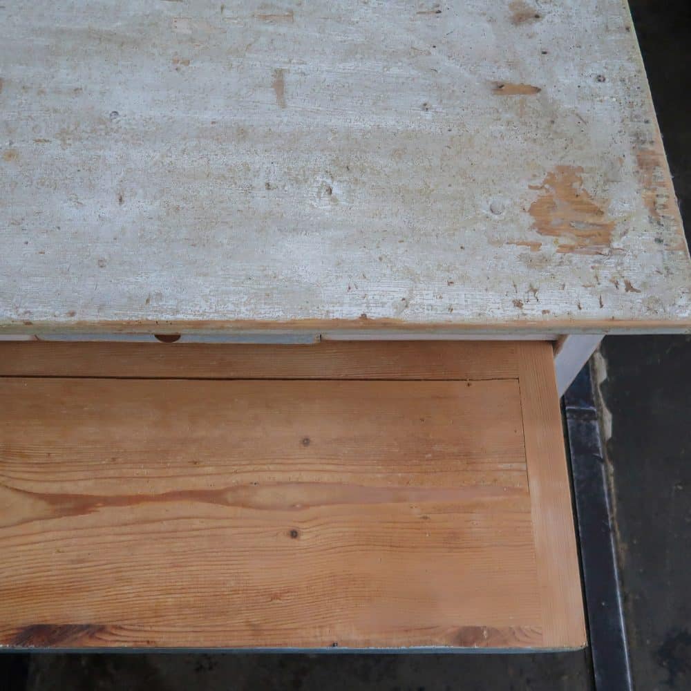 Brocante tafeltje met uitschuifbare plank - Afbeelding 8