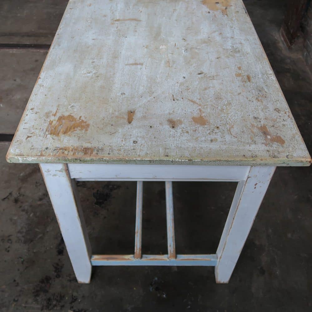 Brocante tafeltje met uitschuifbare plank - Afbeelding 6