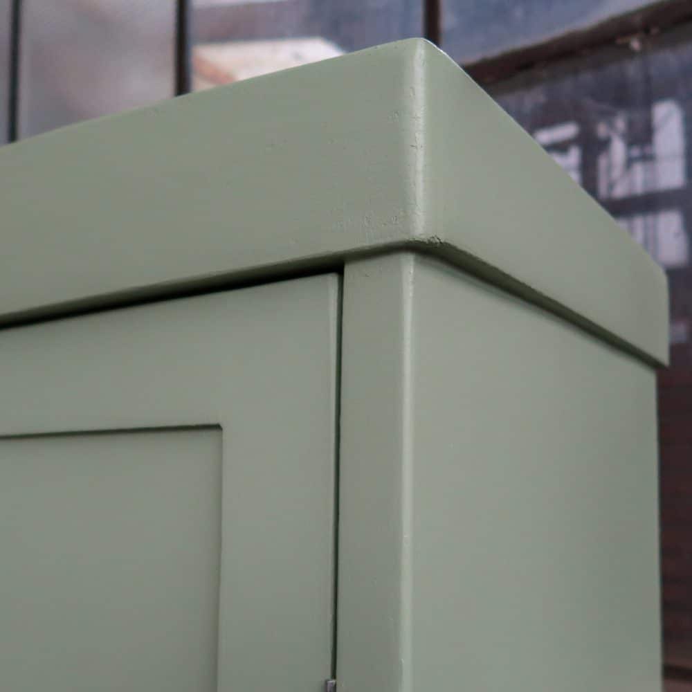 Brocante groene linnenkast - Afbeelding 4