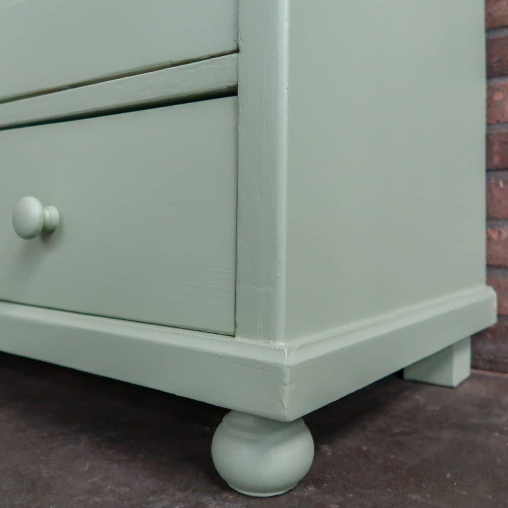 Brocante groene linnenkast - Afbeelding 6