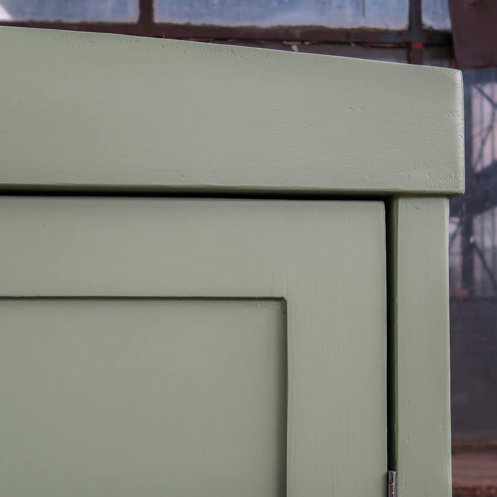 Brocante groene linnenkast - Afbeelding 5