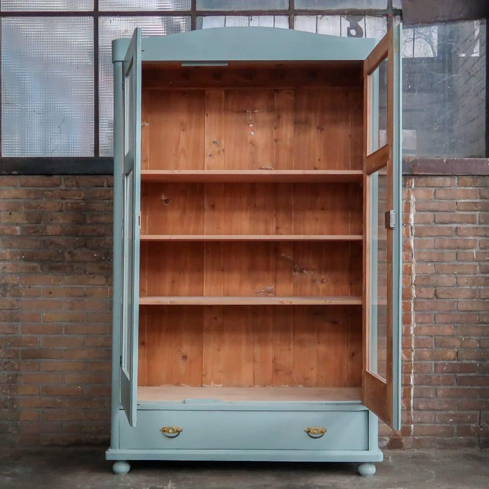 Brocante vitrinekast - Afbeelding 3