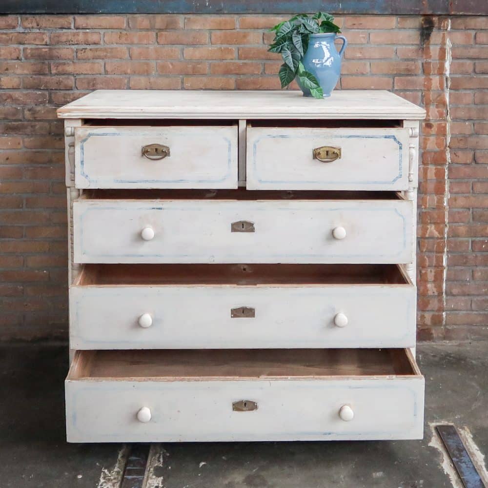 Grote brocante ladekast - Afbeelding 3