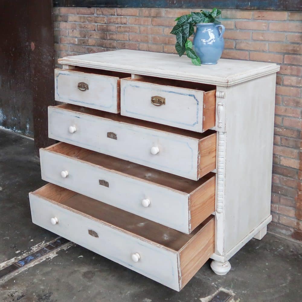 Grote brocante ladekast - Afbeelding 4