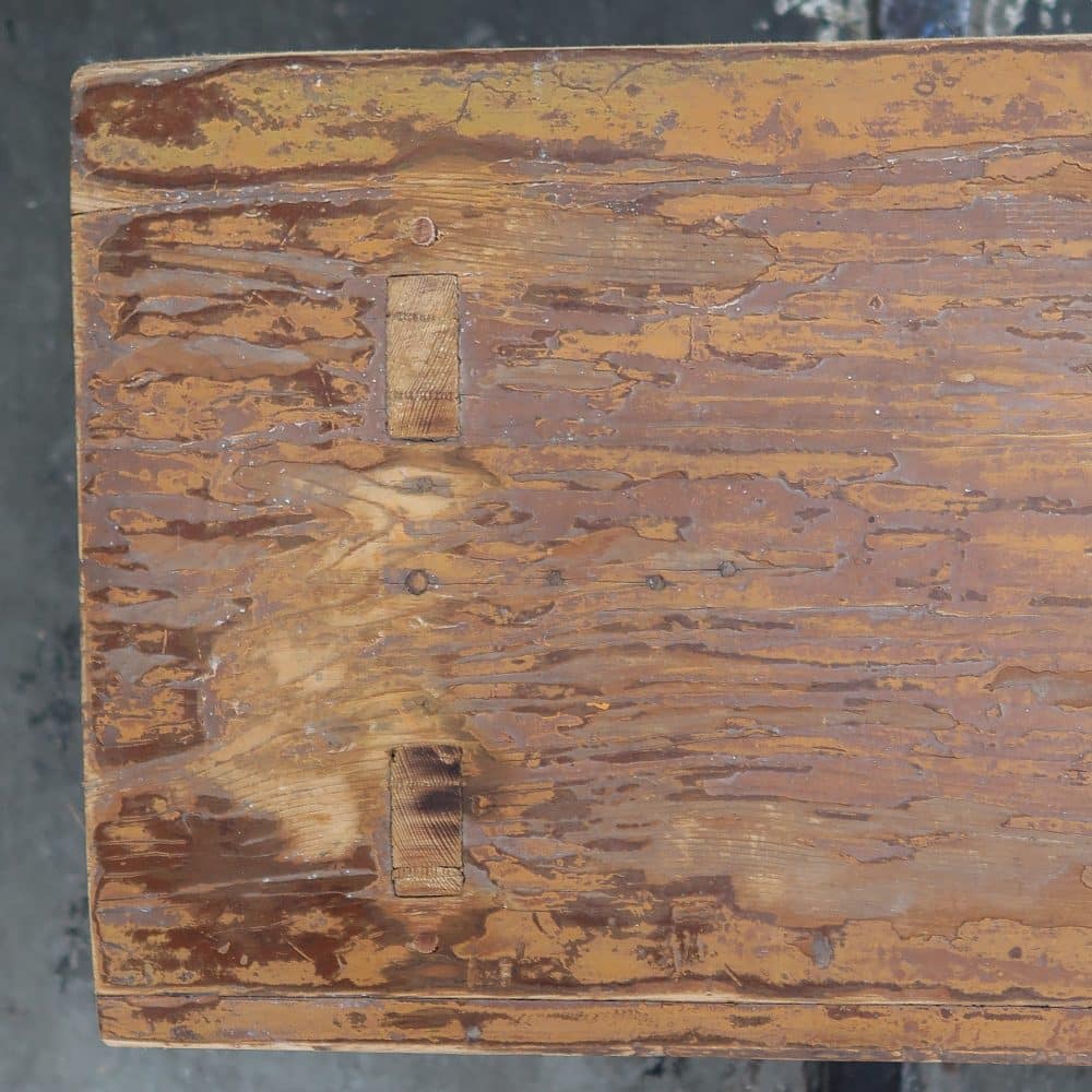 Brocante houten bankje - Afbeelding 4
