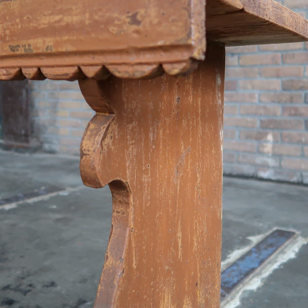 Brocante houten bankje - Afbeelding 6