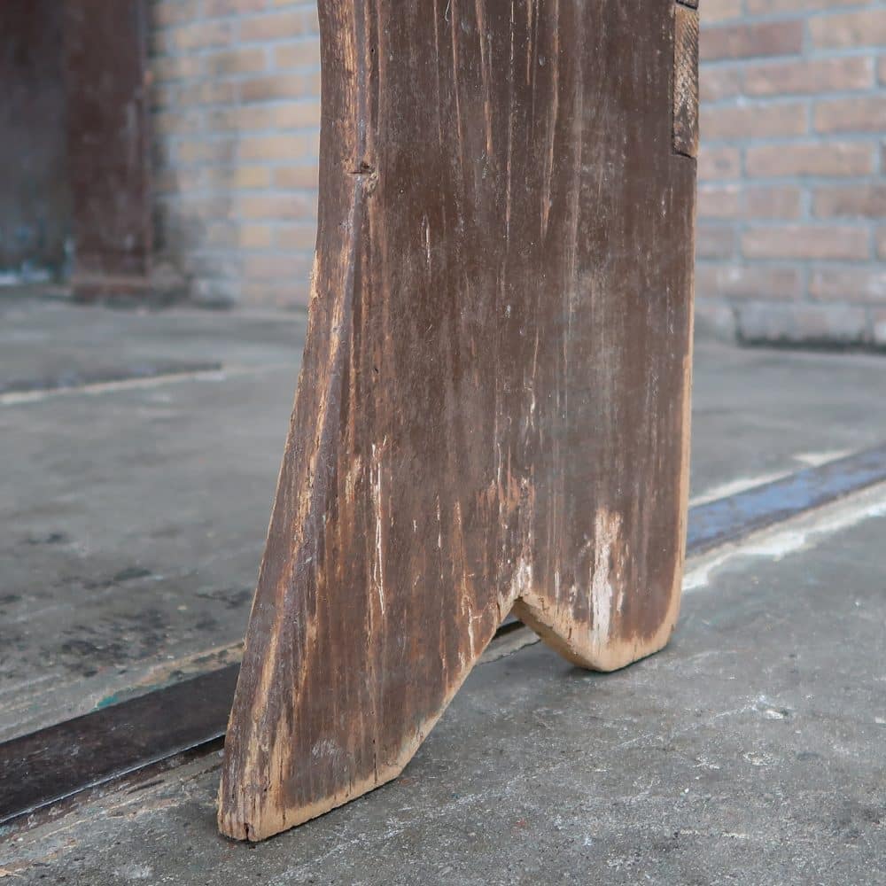Brocante houten bankje - Afbeelding 8