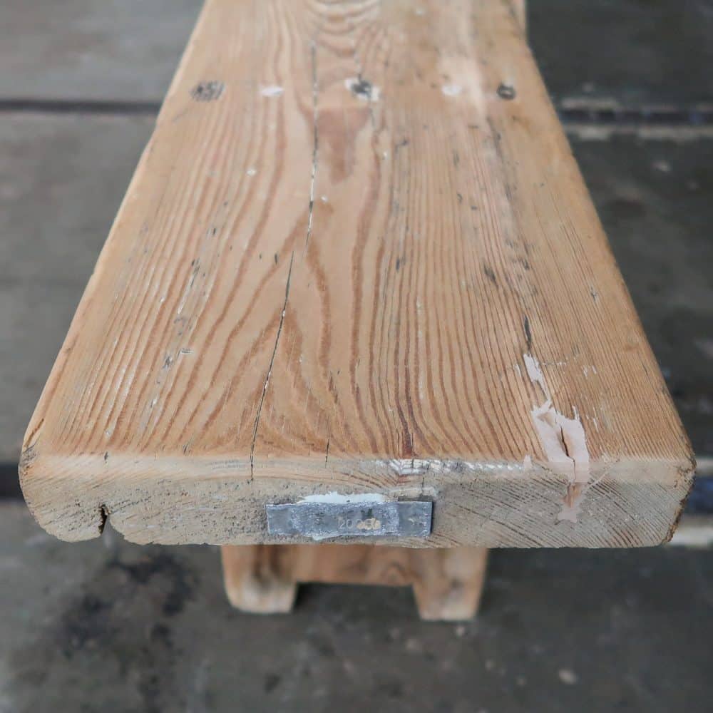 Brocante houten bankje - Afbeelding 2