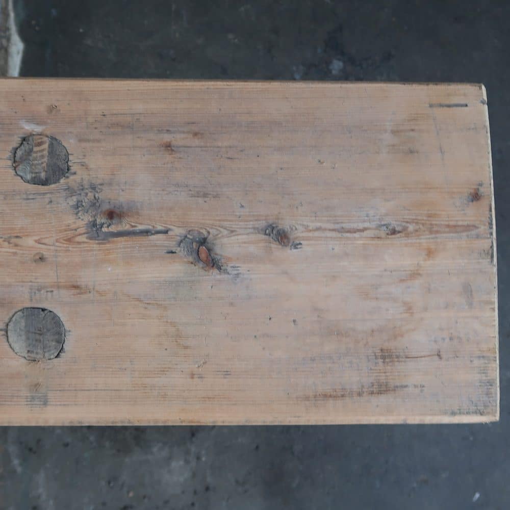 Brocante houten bankje - Afbeelding 2