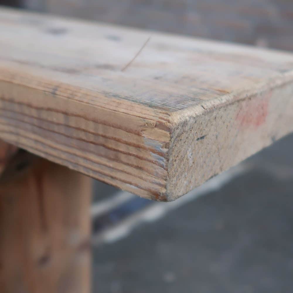 Brocante houten bankje - Afbeelding 8