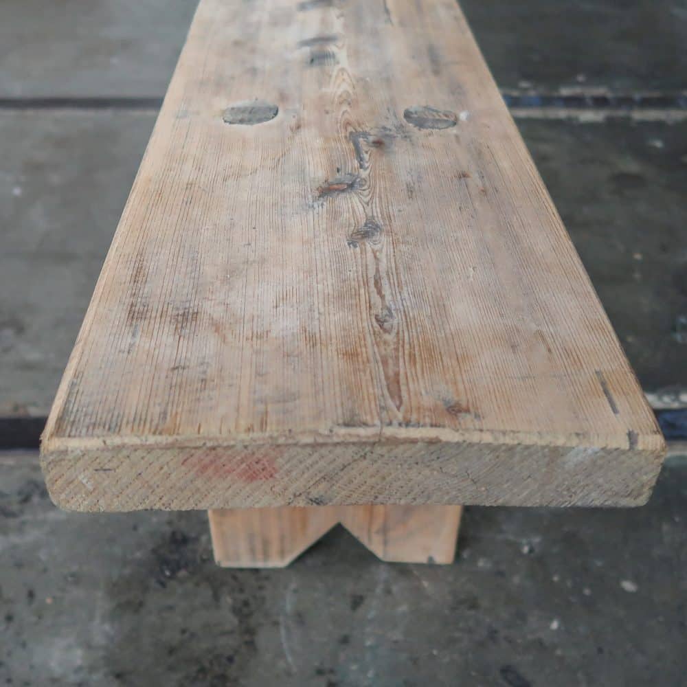 Brocante houten bankje - Afbeelding 7