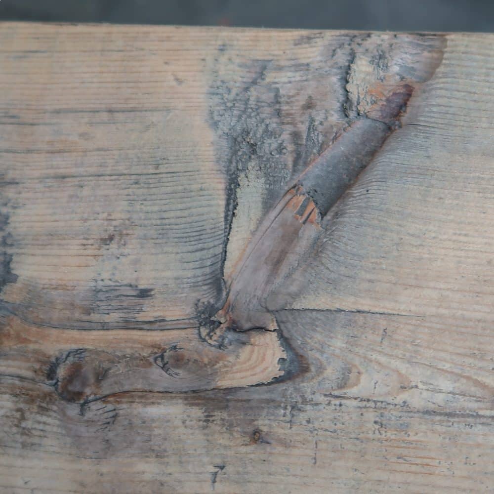 Brocante houten bankje - Afbeelding 4