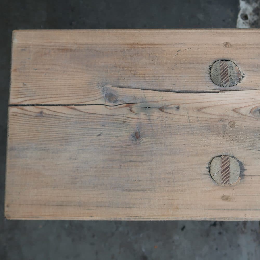 Brocante houten bankje - Afbeelding 5