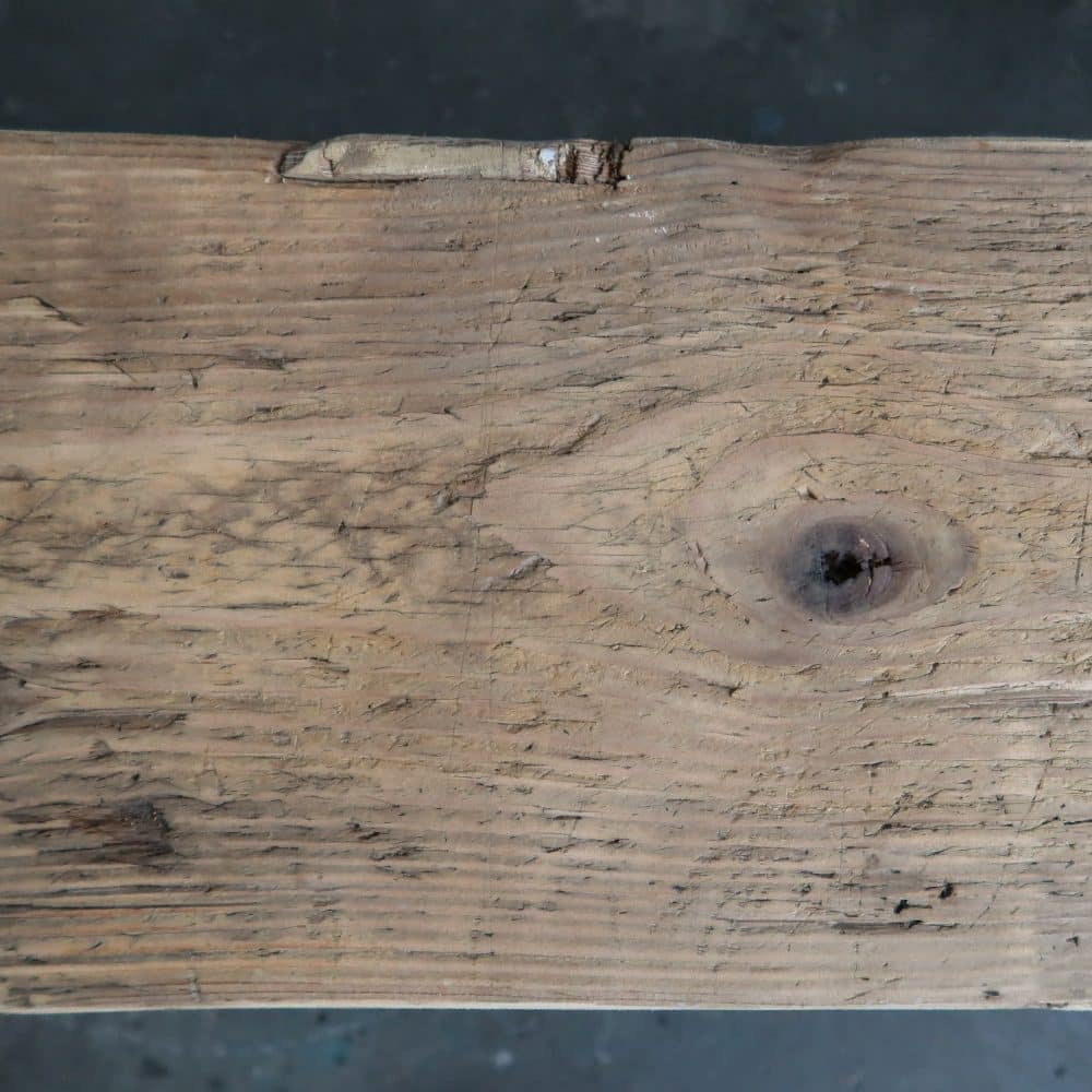 Houten brocante bank - Afbeelding 3