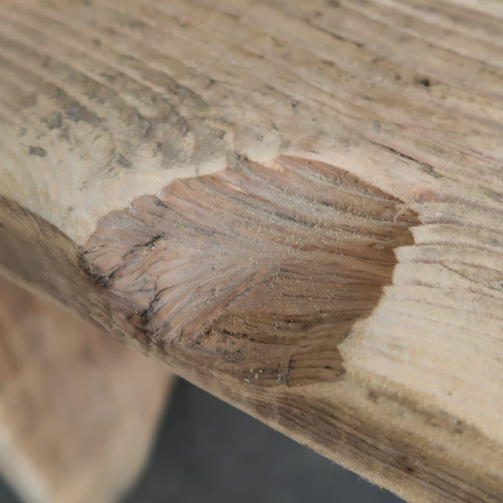 Houten brocante bank - Afbeelding 6