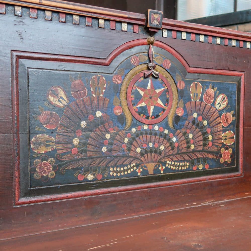 Houten brocante hoekbank - Afbeelding 4