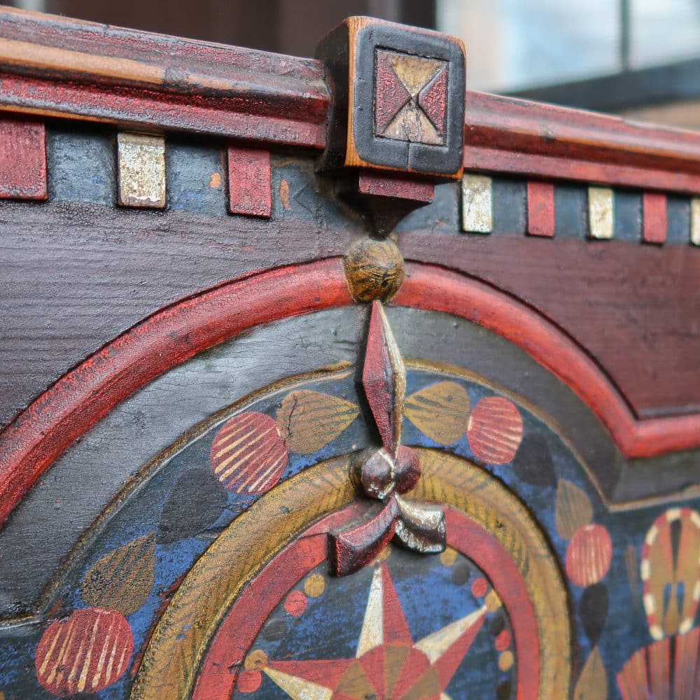 Houten brocante hoekbank - Afbeelding 6