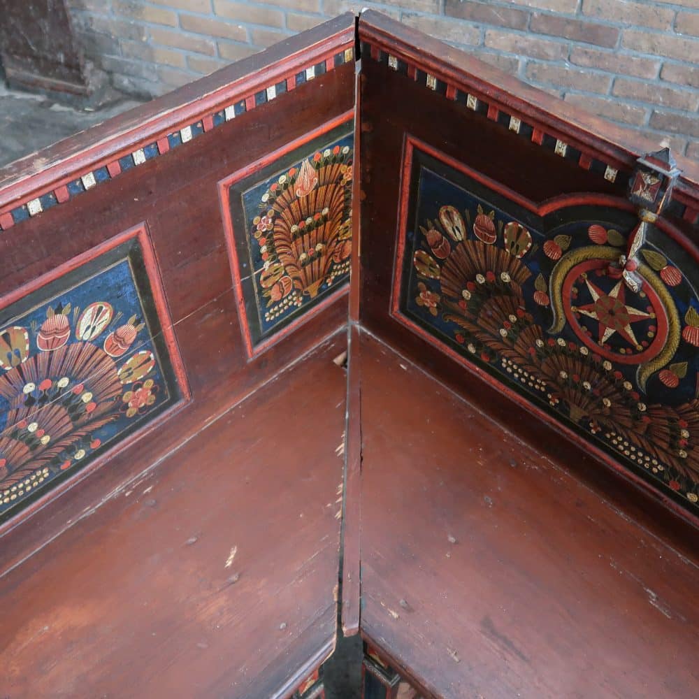 Houten brocante hoekbank - Afbeelding 3