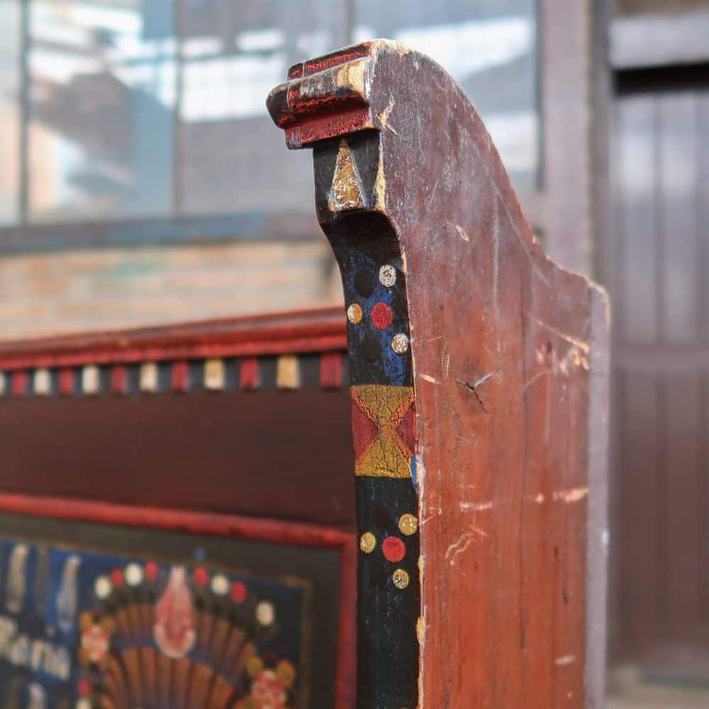 Houten brocante hoekbank - Afbeelding 7