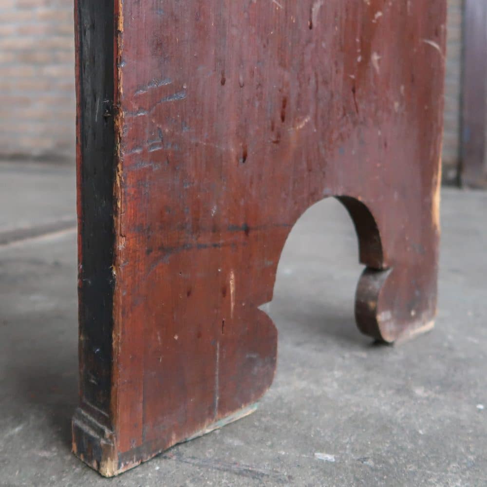 Houten brocante hoekbank - Afbeelding 13