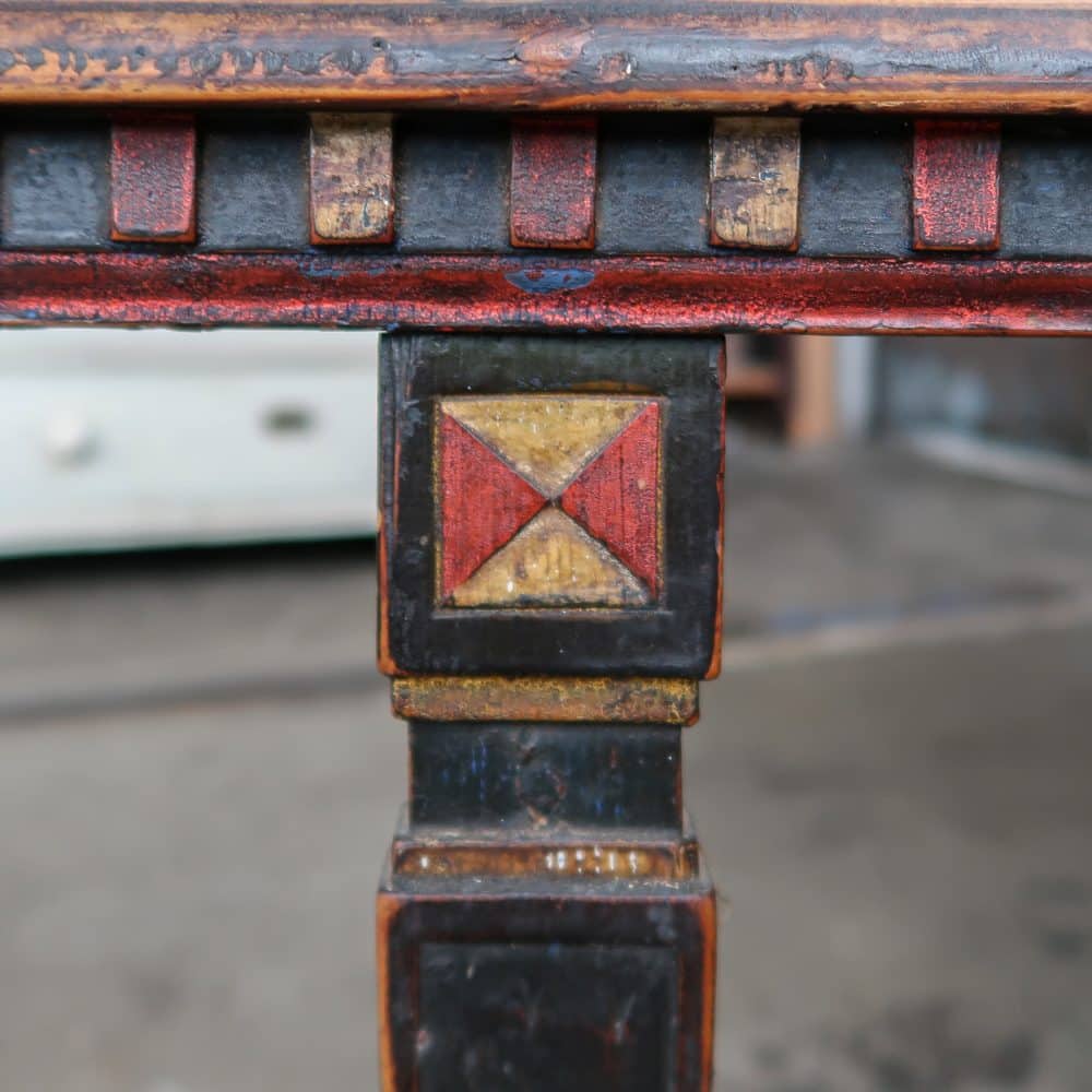Houten brocante hoekbank - Afbeelding 10