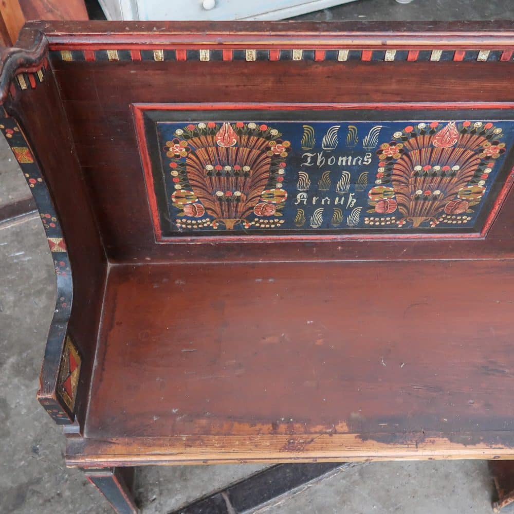 Houten brocante hoekbank - Afbeelding 8