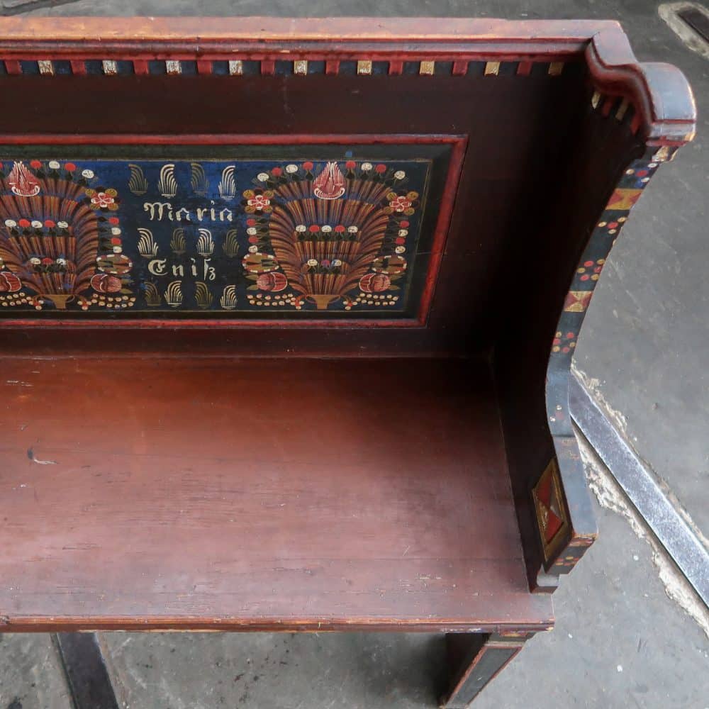 Houten brocante hoekbank - Afbeelding 9