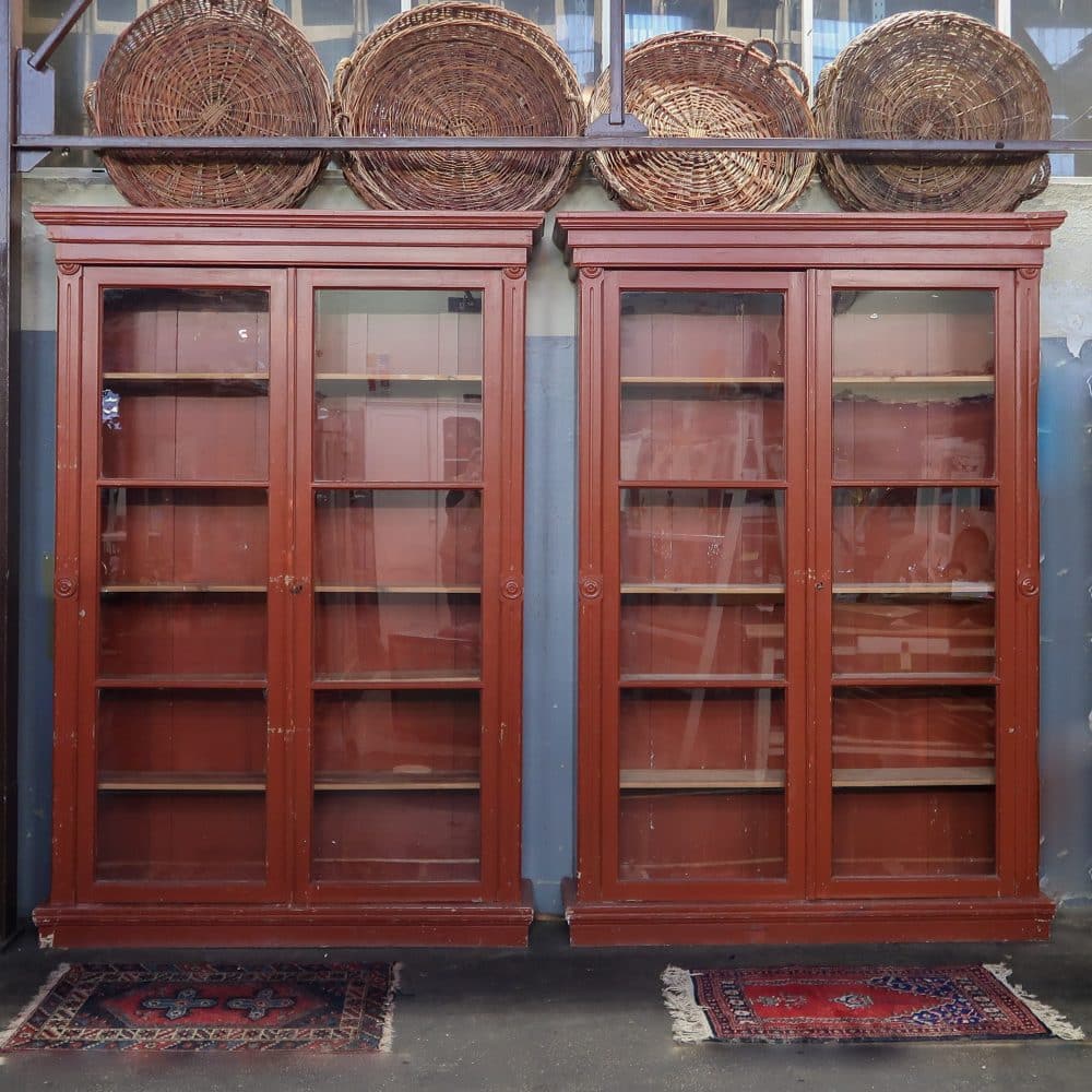 Brocante houten universiteitskast - Afbeelding 2