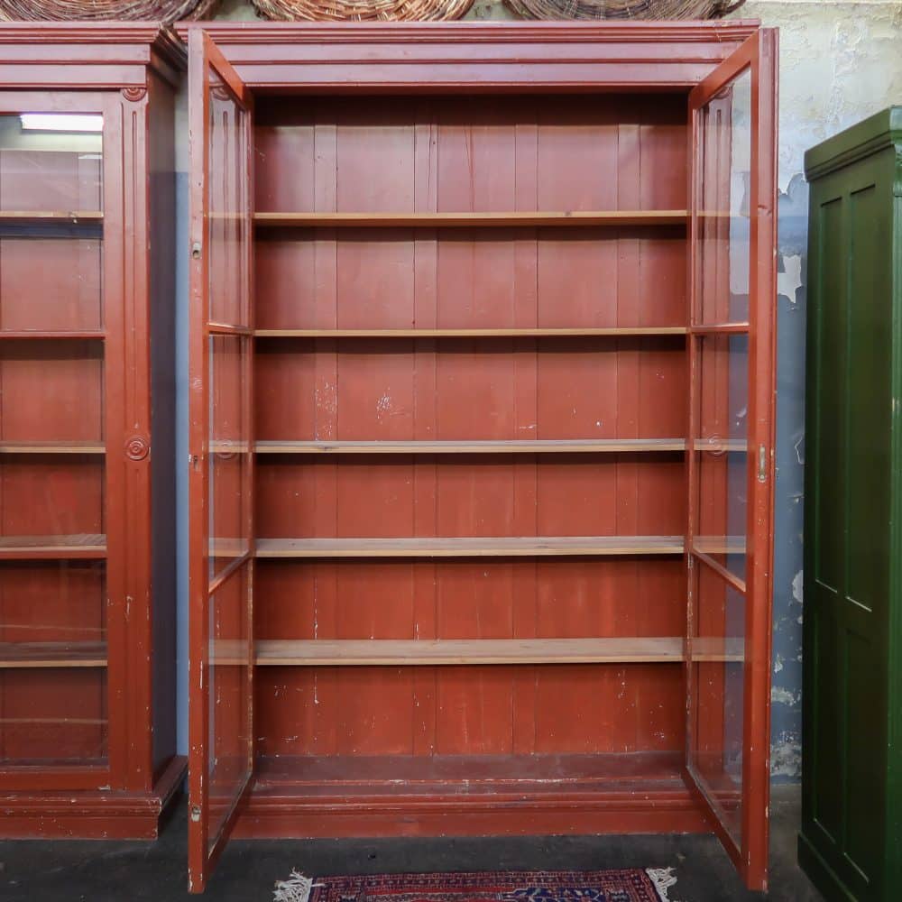 Brocante houten universiteitskast - Afbeelding 3