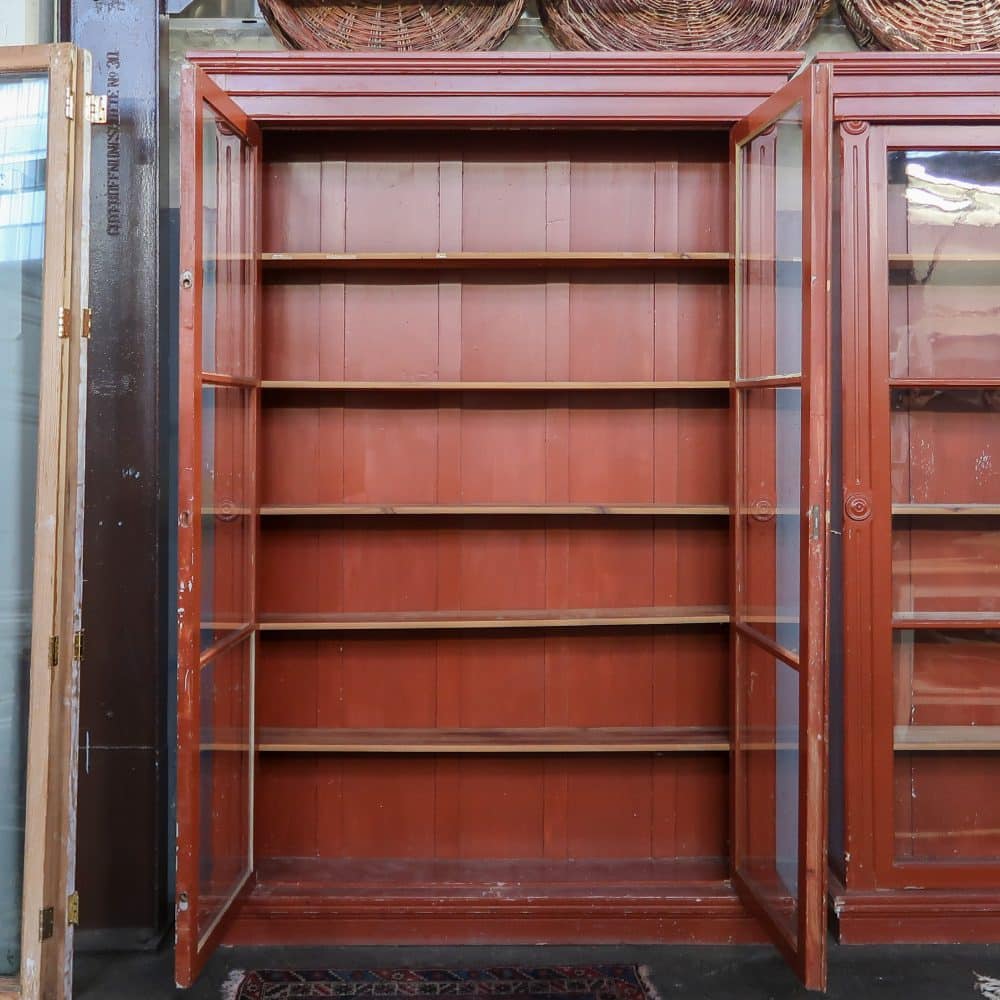 Brocante houten universiteitskast - Afbeelding 3