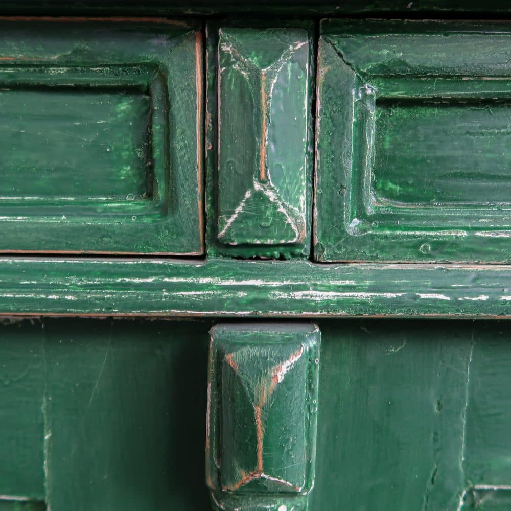 Brocante groene buffetkast - Afbeelding 11