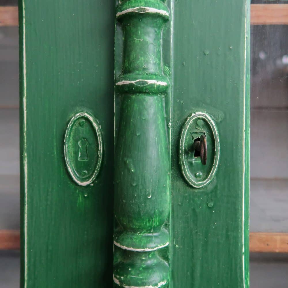 Brocante groene buffetkast - Afbeelding 7
