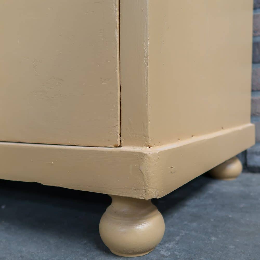 Brocante gele vitrinekast - Afbeelding 8