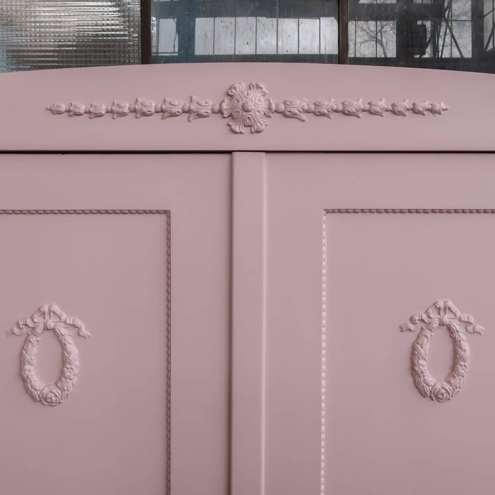 Brocante roze linnenkast - Afbeelding 6