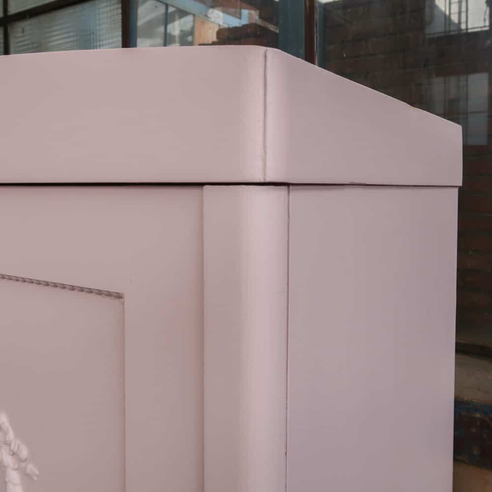 Brocante roze linnenkast - Afbeelding 7