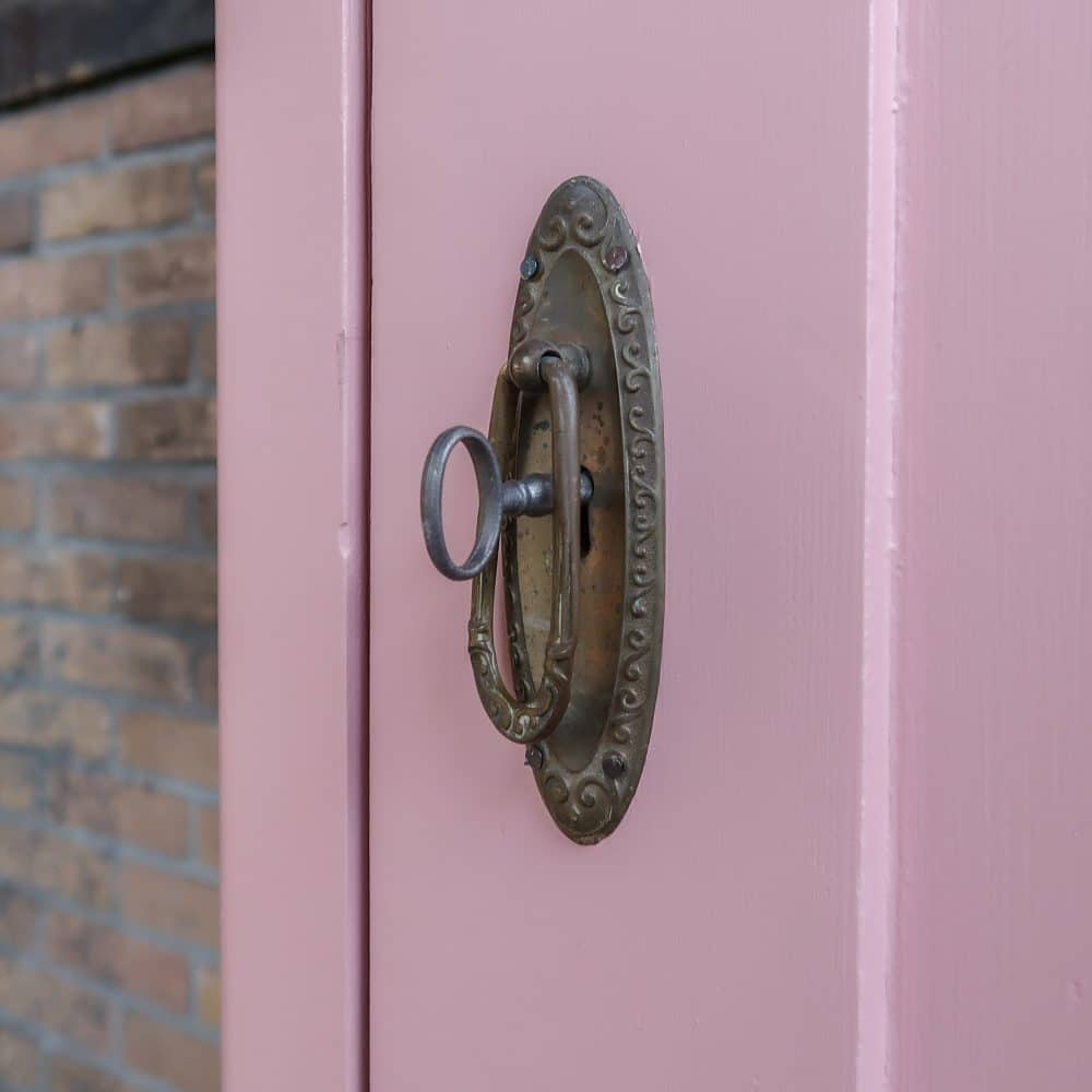 Eendeurs roze linnenkast - Afbeelding 6
