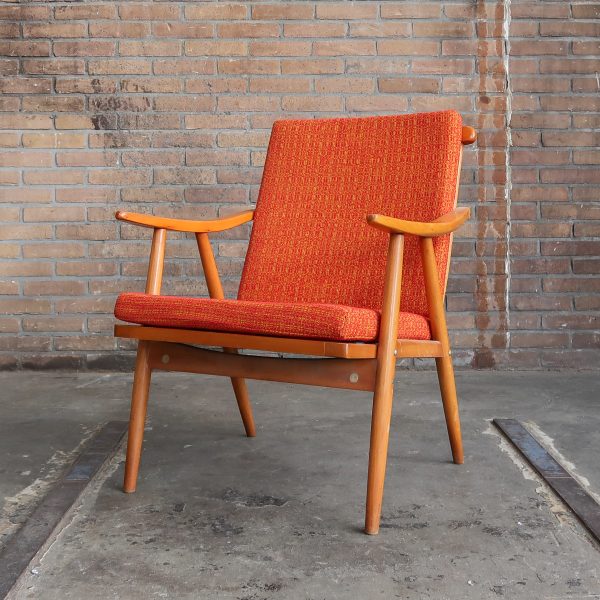 Oranje vintage fauteuil
